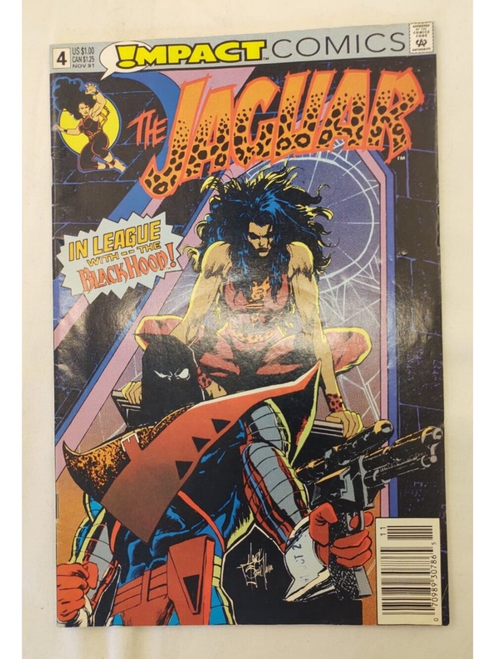 The Jaguar 4 Impact Comics 1991 DC In League With Black Hood Comic Book